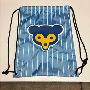Cooperstown Cubs logo drawstring bag.